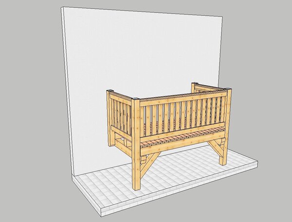 Terrasse mit 2 Stützen bis 4,50 m Breite